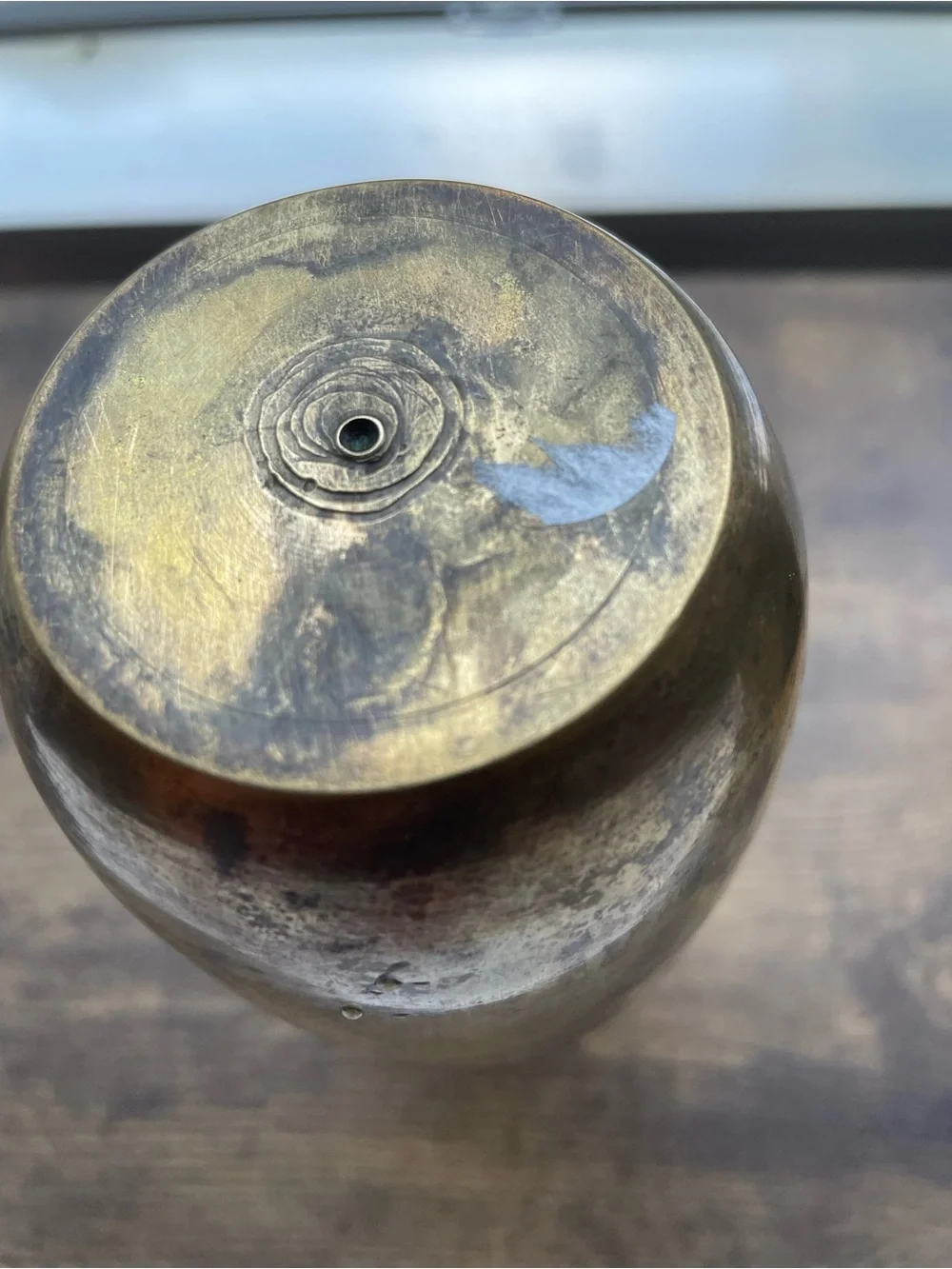 Vintage Gold-Tone Brass Vase